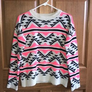 Pink Aztec Pattern Sweater